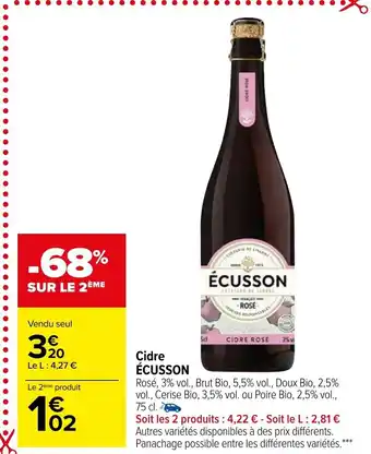 Carrefour Market Cidre Écusson offre