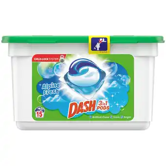 Action Lessive en capsules dash pods 3-en-1 alpine fresh offre