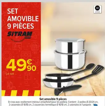 Sitram set amovible 9 pièces