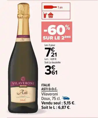 Carrefour Vilaveroni italie asti d.o.c offre
