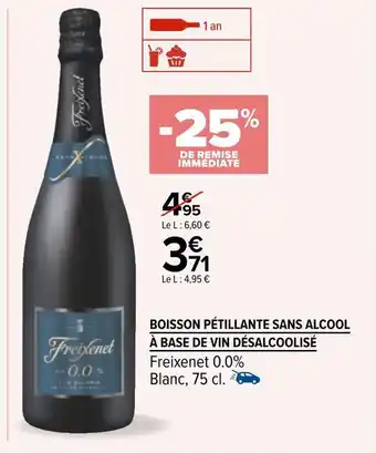 Carrefour Freixenet boisson pétillante sans alcool à base de vin désalcoolisé offre