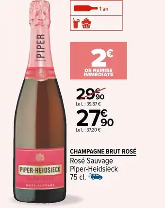 Carrefour Piper-heidsieck champagne brut rosé offre