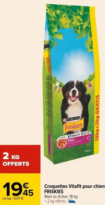 Carrefour Friskies croquettes vitafit pour chien offre