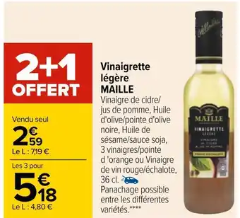 Carrefour Maille vinaigrette légère offre