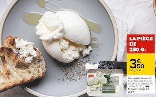 Carrefour Mozzarella burrata offre