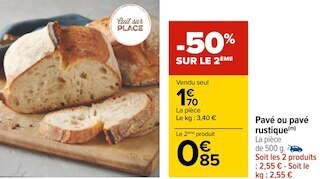Carrefour Pavé ou pavé rustique offre