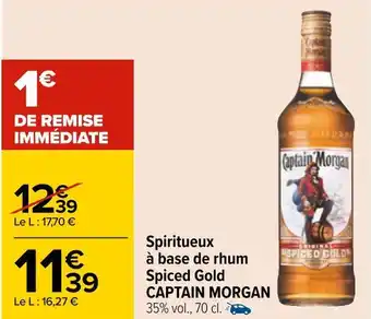 Carrefour Captain morgan spiritueux à base de rhum spiced gold offre