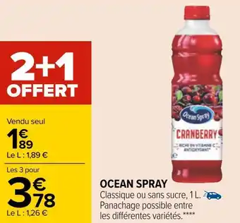 Carrefour Ocean spray ocean spray offre