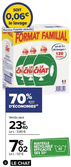 Carrefour Le chat lessive liquide "format familia offre