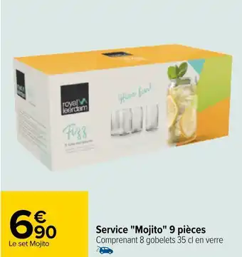 Carrefour Service "mojito" 9 pièces offre