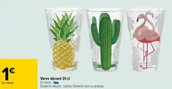 Carrefour Verre décoré 31 cl offre