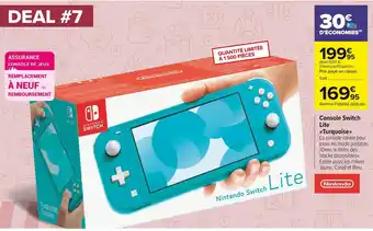 Carrefour Market Nintendo console switch lite turquoise offre