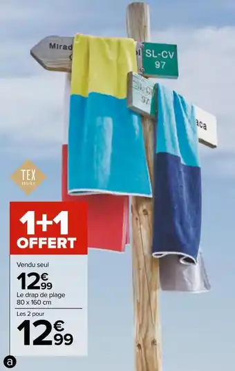 Carrefour Tex home drap de plage offre