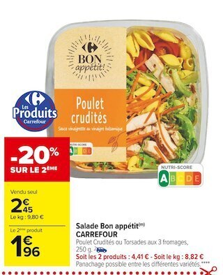Carrefour Market Carrefour salade bon appétit offre