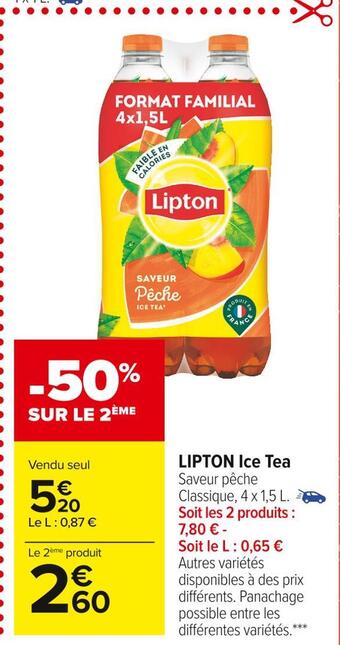 Carrefour Market Lipton ice tea offre