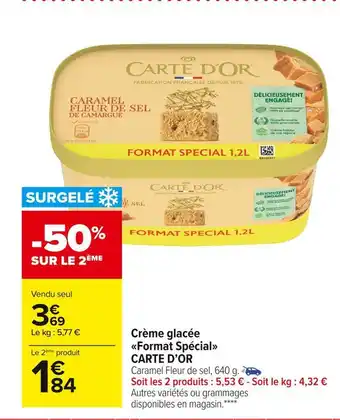 Carrefour Market Carte d’or crème glacée format spécial offre