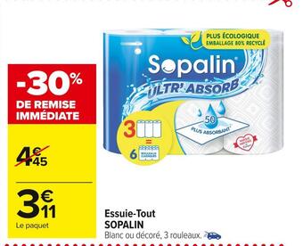 Carrefour Market Sopalin essuie-tout offre