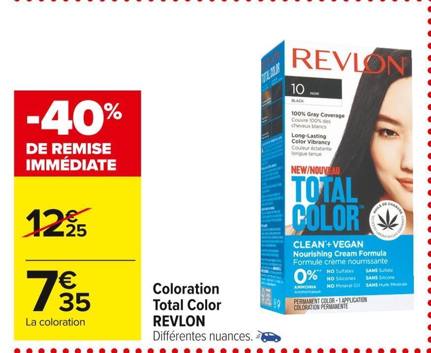 Promo Revlon coloration total color chez Carrefour Market