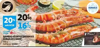 Auchan Gambas géantes sauvages surgelées mmm! offre