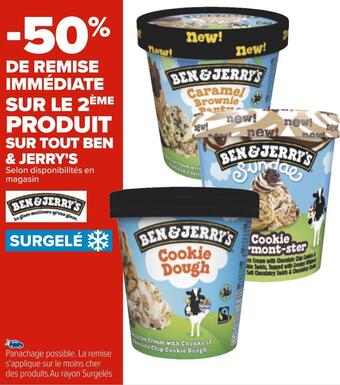 Carrefour Ben & jerry's bon plan sur tout ben & jerry's offre