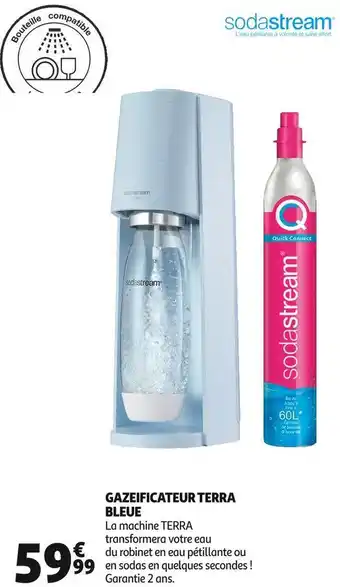 Auchan Sodastream gazeificateur terra bleue offre