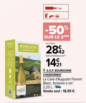 Carrefour La cave d'augustin florent a.o.p. bourgogne chardonnay offre