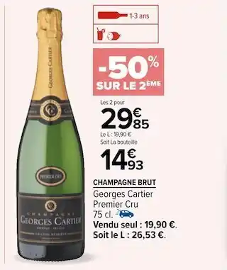 Carrefour Georges cartier champagne brut offre