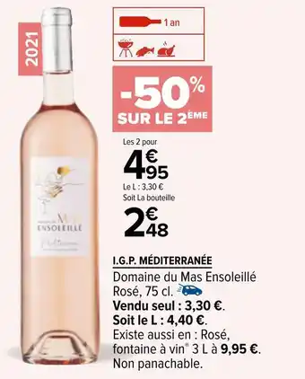Carrefour Domaine du mas ensoleillé i.g.p. méditerranée offre