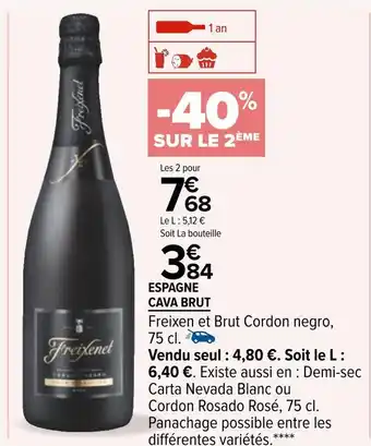 Carrefour Freixen espagne cava brut offre