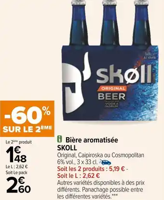 Skoll tuborg bière aromatisée