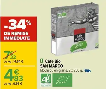 Carrefour San marco café bio offre