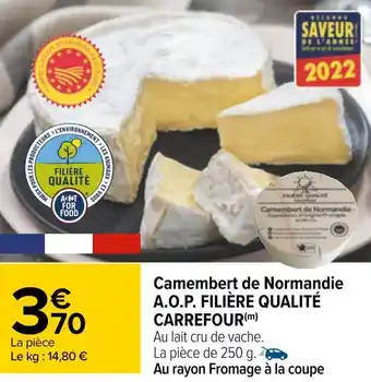 Carrefour Filière qualité carrefour camembert de normandie a.o.p. offre