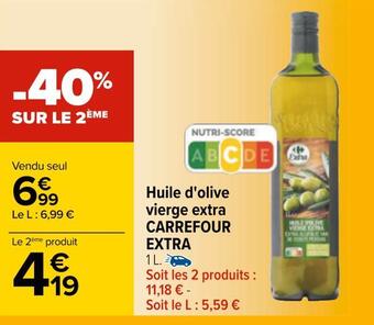Carrefour Carrefour extra huile d'olive vierge extra offre