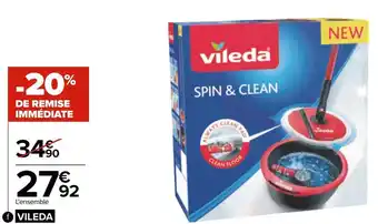 Carrefour Vileda spin & clean offre