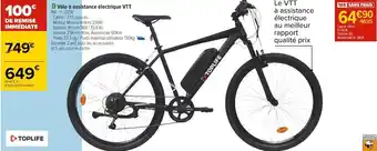 Carrefour Toplife vélo à assistance électrique vtt offre
