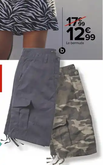 Carrefour Bermuda homme offre
