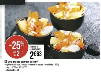 Géant Casino Duo ananas carottes surimi offre