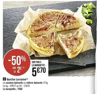 Géant Casino Quiche Lorraine offre