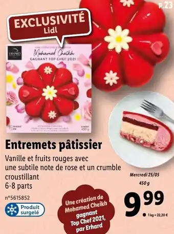 Lidl Entremets pâtissier offre
