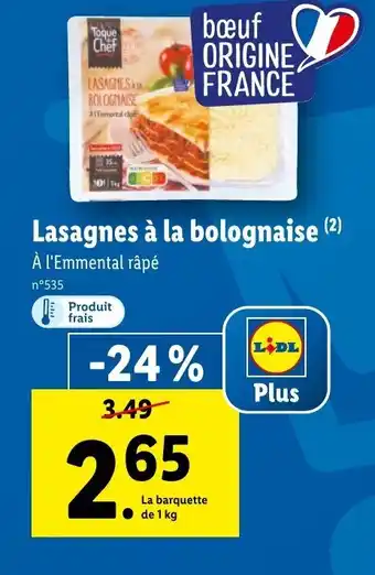 Lasagnes à la bolognaise