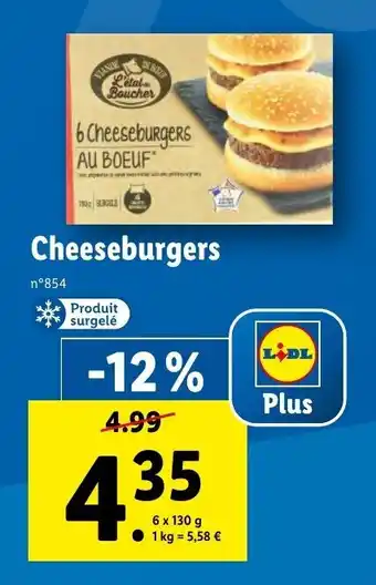Lidl Cheeseburgers offre