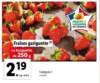 Lidl Fraises gariguette offre