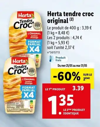 Herta tendre croc original