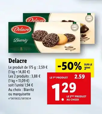 Lidl Delacre offre