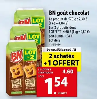 Lidl BN Goût Chocolat offre
