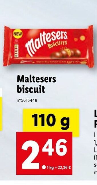 Lidl Maltesers Biscuit offre