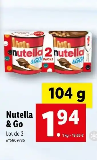 Lidl Nutella & Go offre