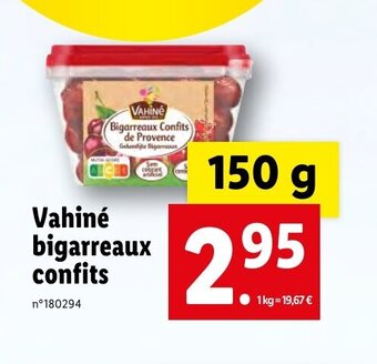 Lidl Vahiné Bigarreaux Confits offre