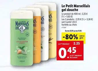 Lidl Le Petit Marseillais Gel Douche offre
