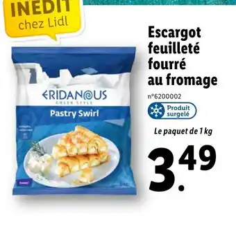 Lidl Escargot Feuilleté Fourré Au Fromage offre